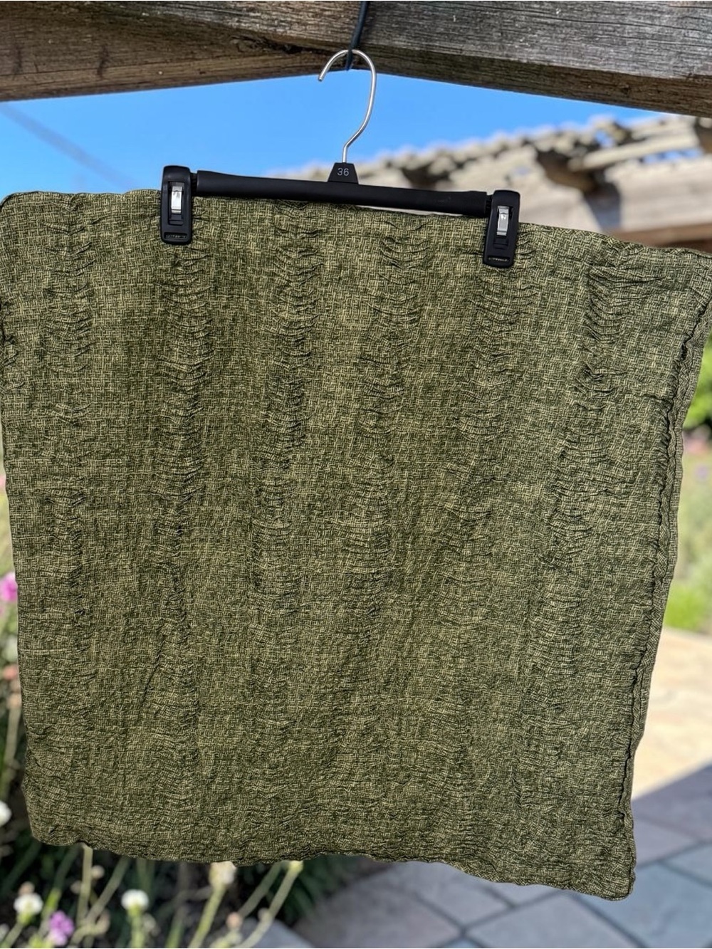 Charter Club Olive Green Textured Pillow Cover